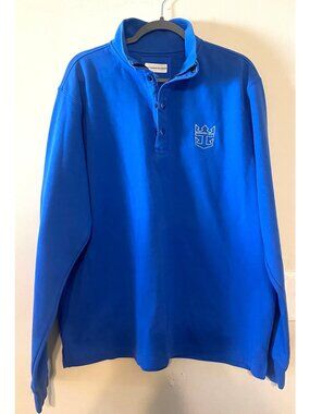 Men's Royal Caribbean Blue 1/4 Zip Snap Up Shacket Size 2XL XXL